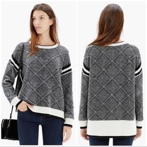 MADEWELL 100% Merino Wool Argyle Diamond Sweater